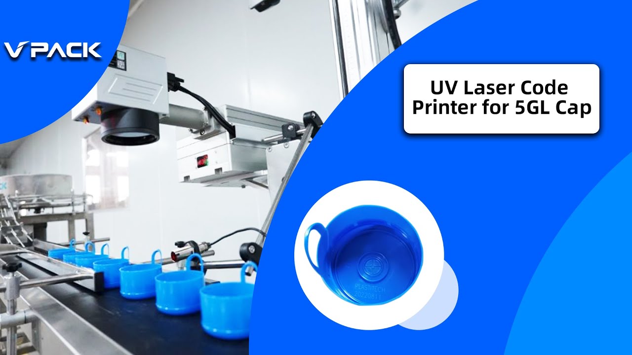 5000CPH 5 Gallon Cap UV Laser coding machine