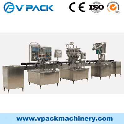 Linear bottle rinsing filling and capping machine DCGF12-12-1