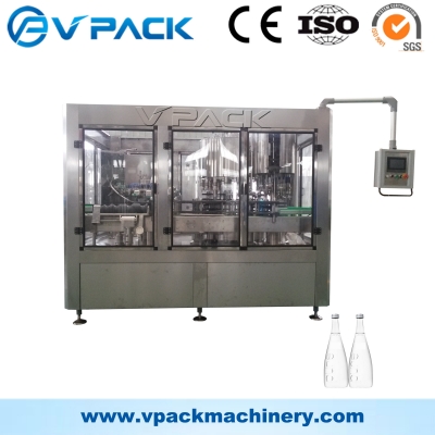 Glass bottle filling machine for non-gas water