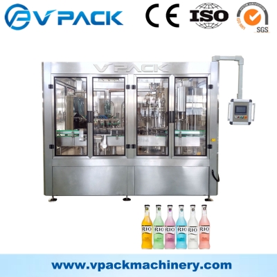 Glass bottle flling machine for carbonated drink