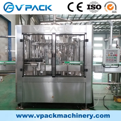 Glass bottle filling machine for wine