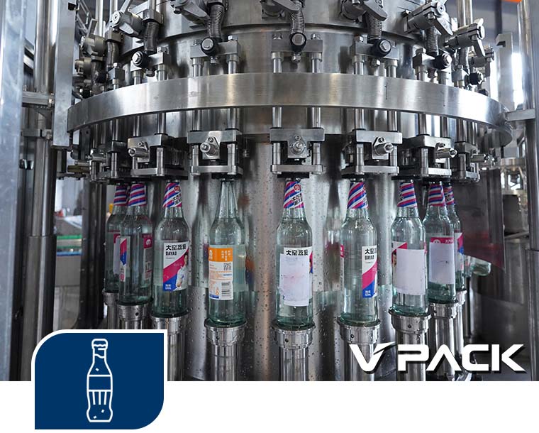 CSD drink glass bottle filling line