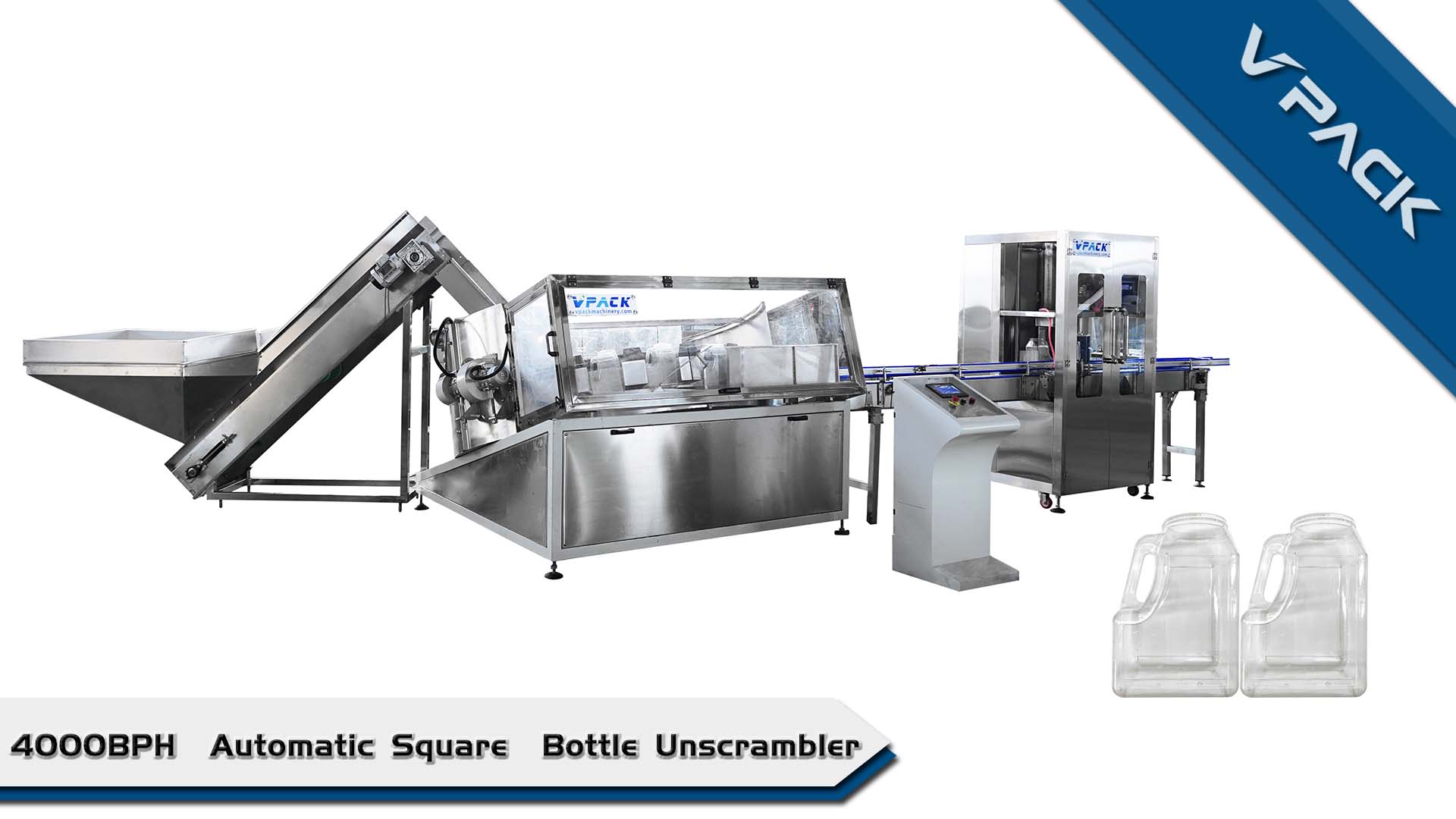 4000BPH Big Square Bottle unscrambler